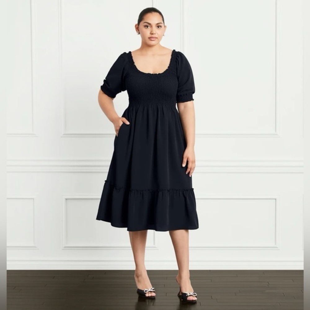 Hill House - The Louisa Nap Dress - Black Cotton - NWT